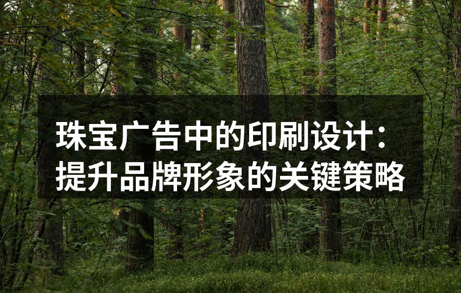 珠宝广告印刷设计示例